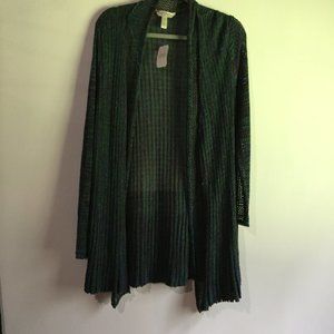 Krazy Kat Green Rainbow Open Cardigan XXL